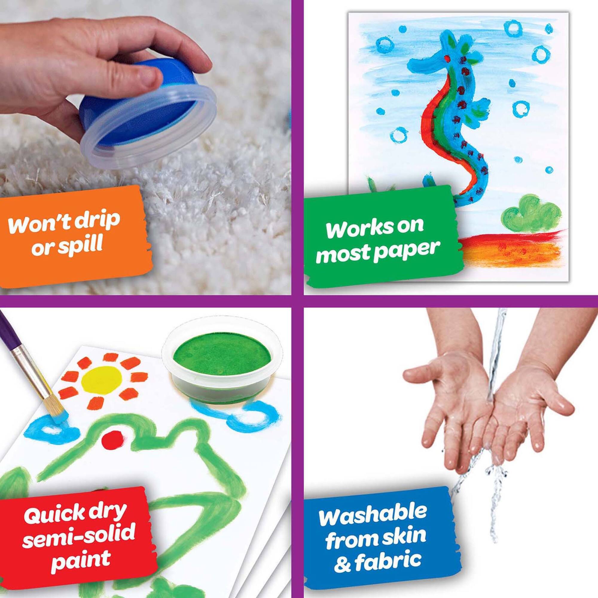 Crayola® Spill-Proof Washable Paint Kits, 2ct.